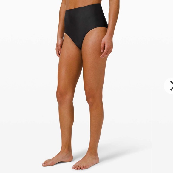 Lululemon - Black Waterside Swim Bottom *High Waist, Medium Coverage - Picture 1 of 4